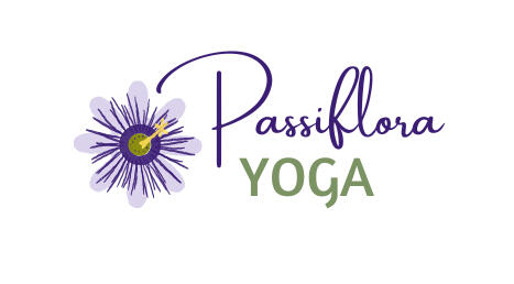 passionflower logo with the words Passiflora Yoga